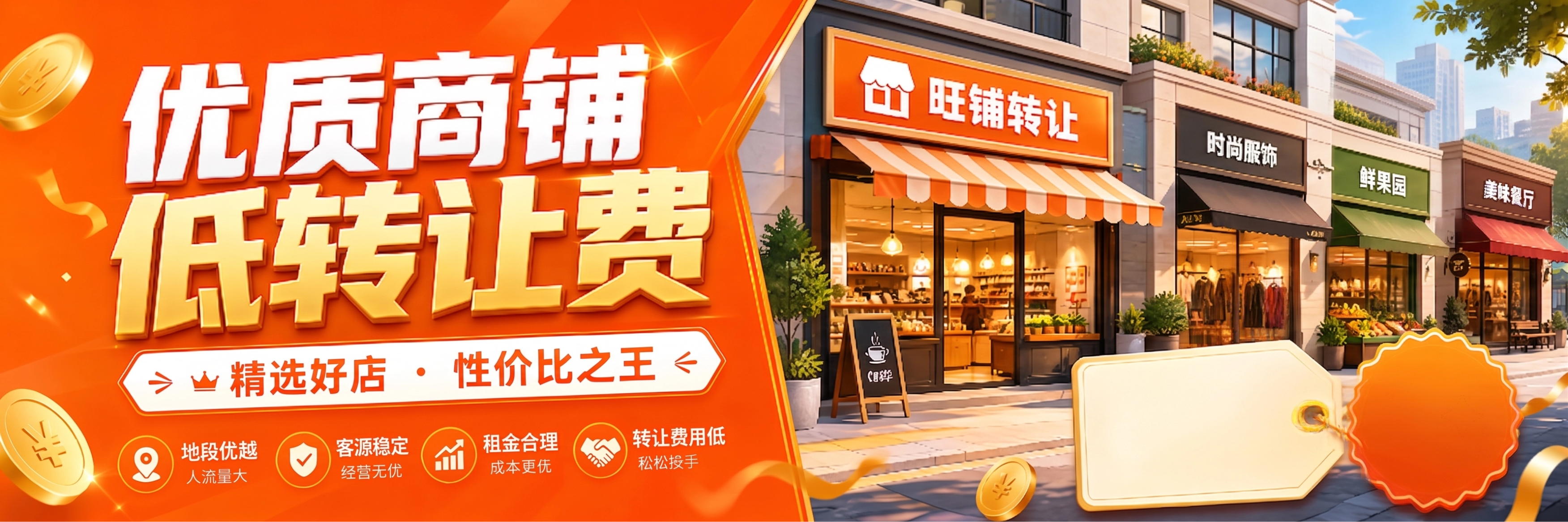 优质商铺 低转让费